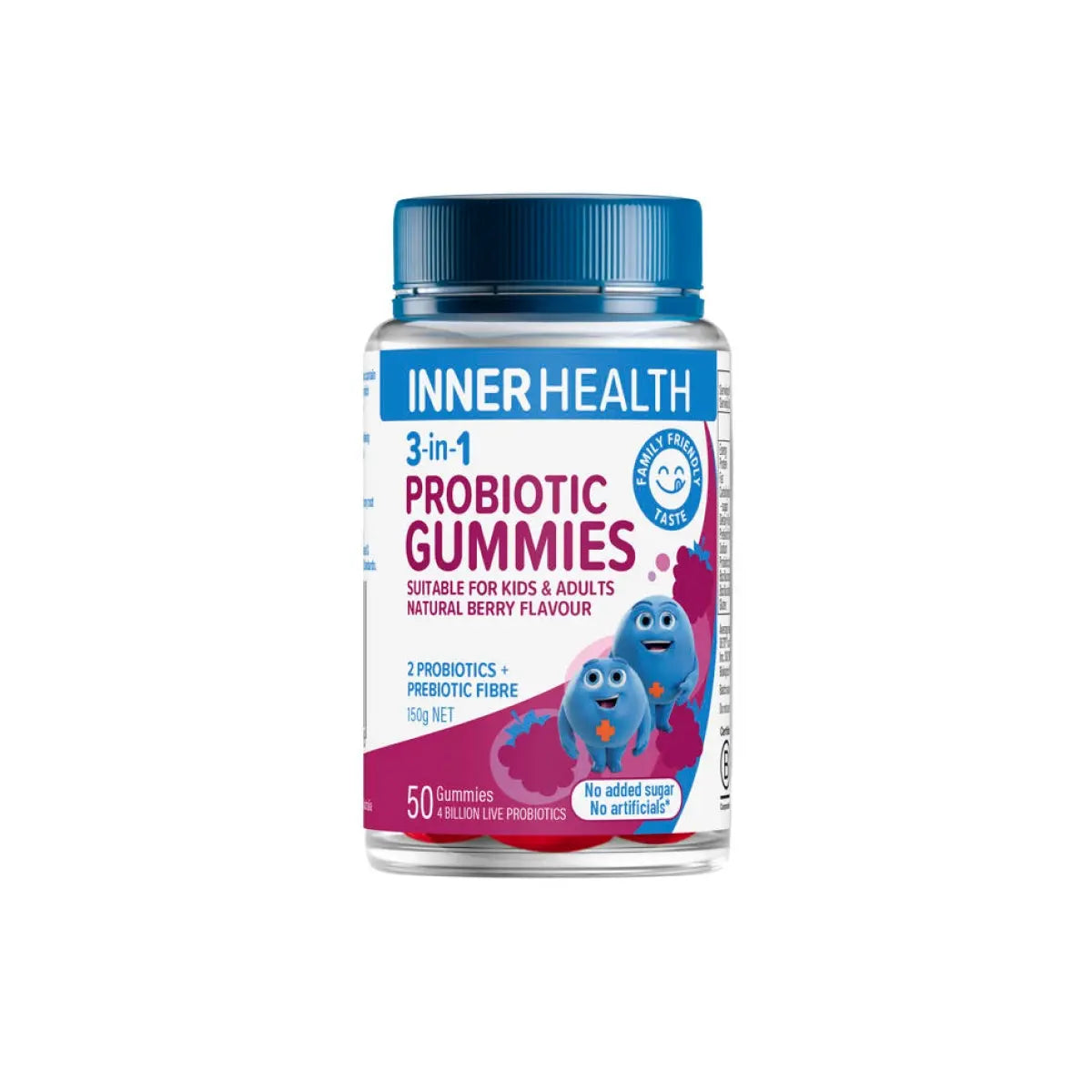 Adults 3-In-1 Probiotic Gummies 50 Gummies Inner Health