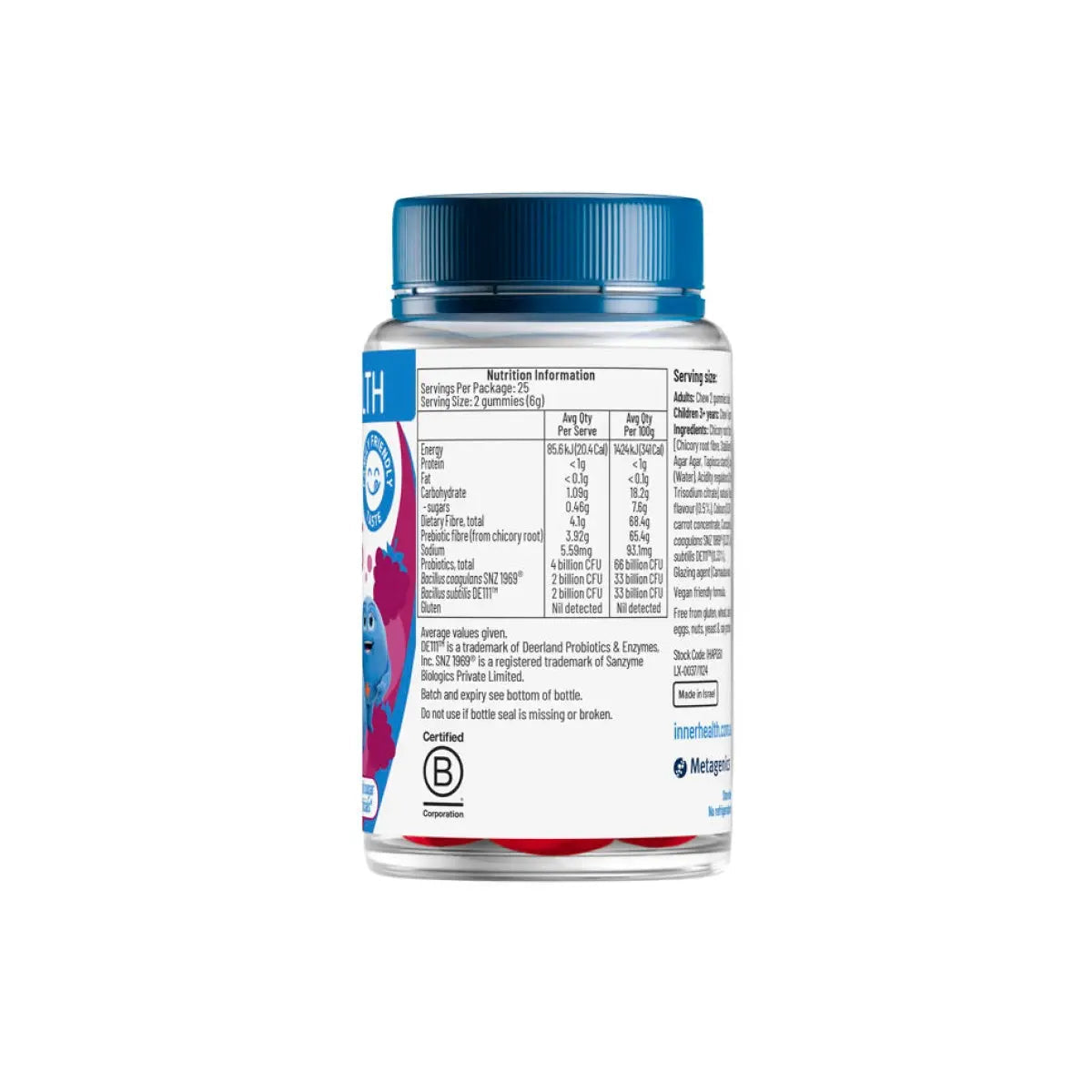 Adults 3-In-1 Probiotic Gummies 50 Gummies Inner Health