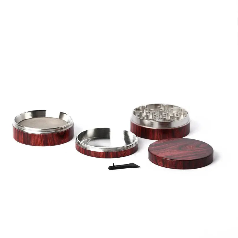 4pc Zinc Alloy Grinder - Faux Timber