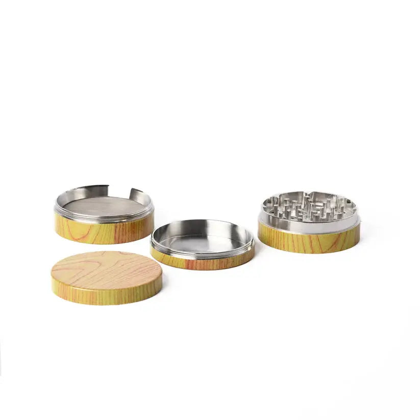 4pc Zinc Alloy Grinder - Faux Timber
