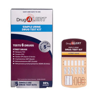 Drug Alert Test 6 Drugs Marijuana THC Cocaine COC Opiates OPI Opium Heroin Amphetamines AMP Speed Methamphetamine MET Crystal Methlenedioxymethamphetamine MDMA Ecstasy