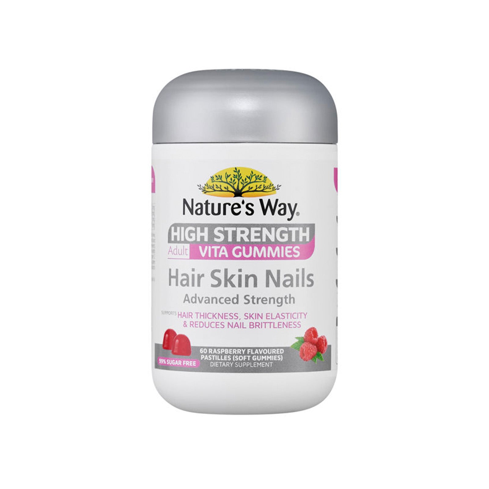 High Strength Adult Vita Gummies Hair Skin Nails 60 Pastilles