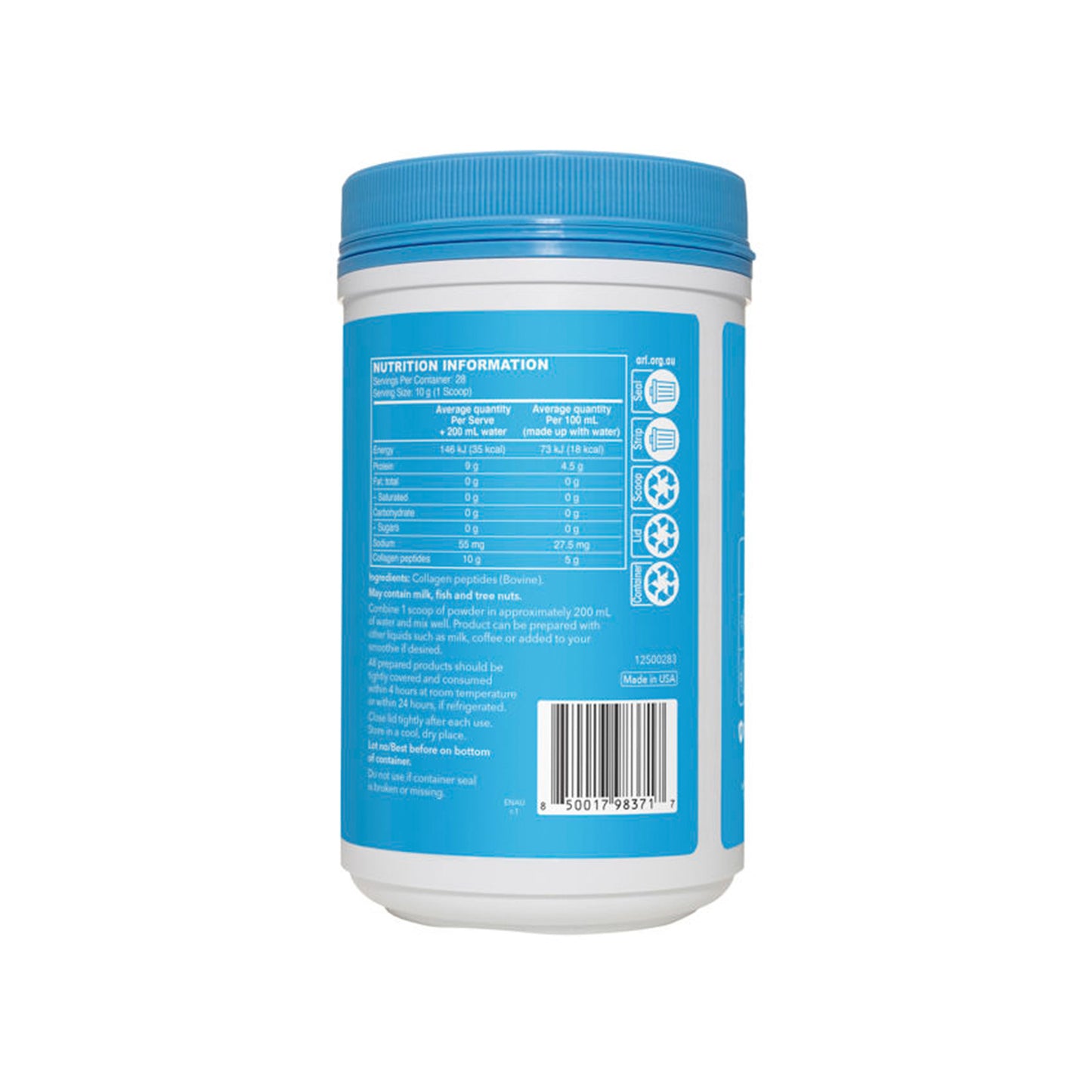Collagen Peptides Unflavoured 284g