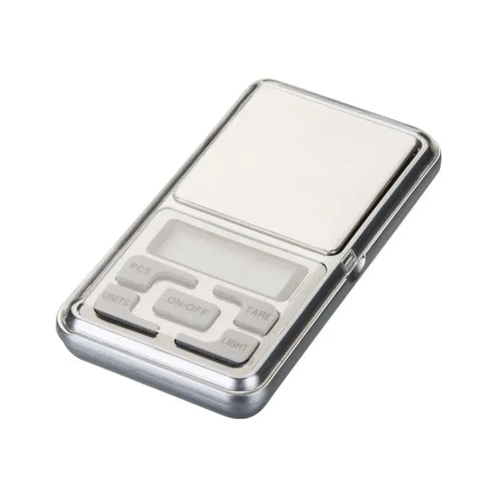 Digital pocket scale on a white background
